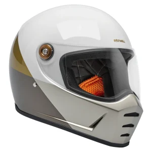 Biltwell Lane Splitter Intersection Gold/Silver/Bronze Helmet, Motoee.com