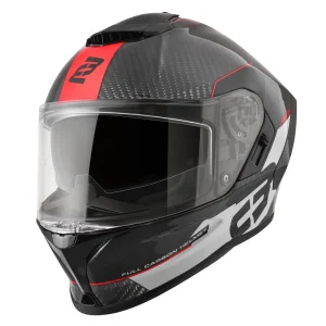 Bogotto Phantom Combo Carbon Helmet Black/Red/White, Motoee.com