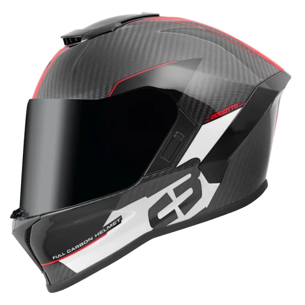 Bogotto Phantom Combo Carbon Helmet Black/Red/White