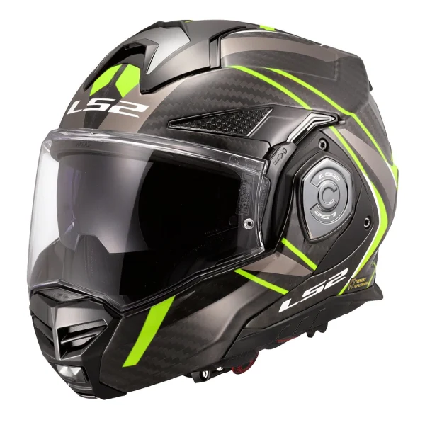 LS2 FF901 Advant X Carbon Future II Helmet Neon Yellow