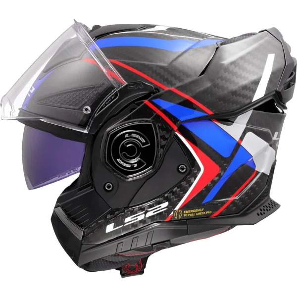 LS2 FF901 Advant X Carbon Future II Helmet White/Blue/Red
