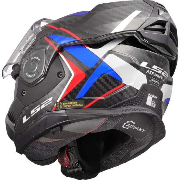 LS2 FF901 Advant X Carbon Future II Helmet White/Blue/Red