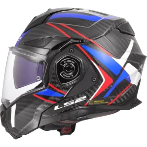 LS2 FF901 Advant X Carbon Future II Helmet White/Blue/Red, Motoee.com