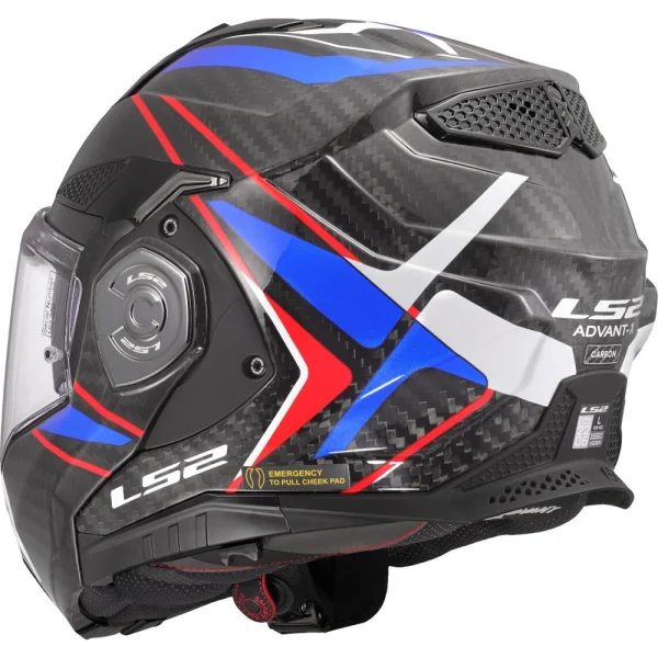 LS2 FF901 Advant X Carbon Future II Helmet White/Blue/Red