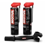 Motul Chain Care Kit Chain Maintenance Kit C1 Cleaner + C2 Road Spray + Brush