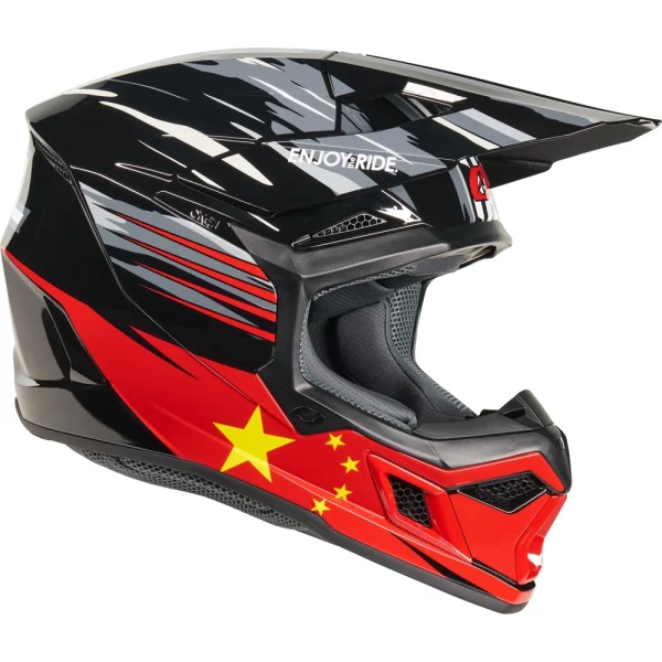 Oneal 3SRS Nations China MX Helmet Red/Yellow