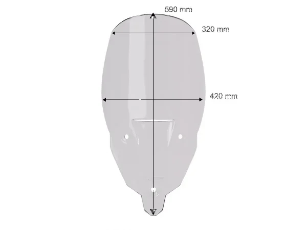 WRS Touring Windscreen Clear Triumph Tiger Sport 800