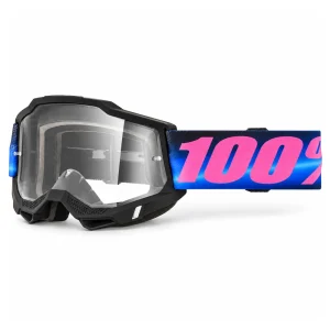 100% Accuri 2 Superdome MX Goggles Black/Blue/Pink Clear
