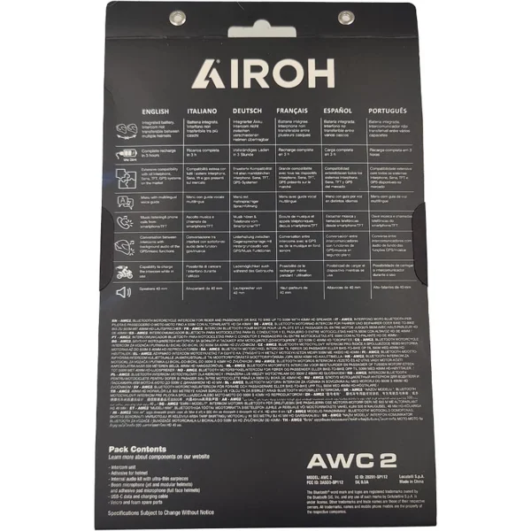 Airoh AWC2 Intercom
