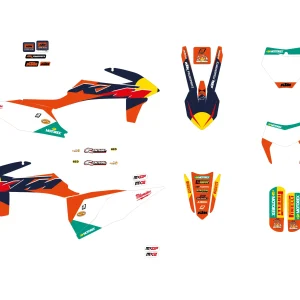 Blackbird Racing 2547R24 Replica Factory Sticker Kit for KTM EXC/SX 125-450 19-23, Motoee.com