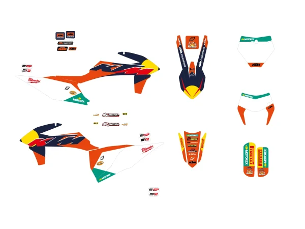Blackbird Racing 2547R24 Replica Factory Sticker Kit for KTM EXC/SX 125-450 19-23