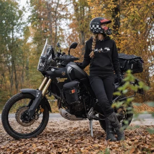 I Love Motorcycle Camping Black Hoodie, Motoee.com