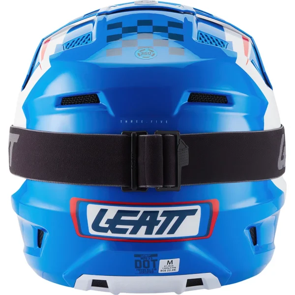 Leatt Moto 3.5 V27 MX Helmet Blue/White/Red with Goggles