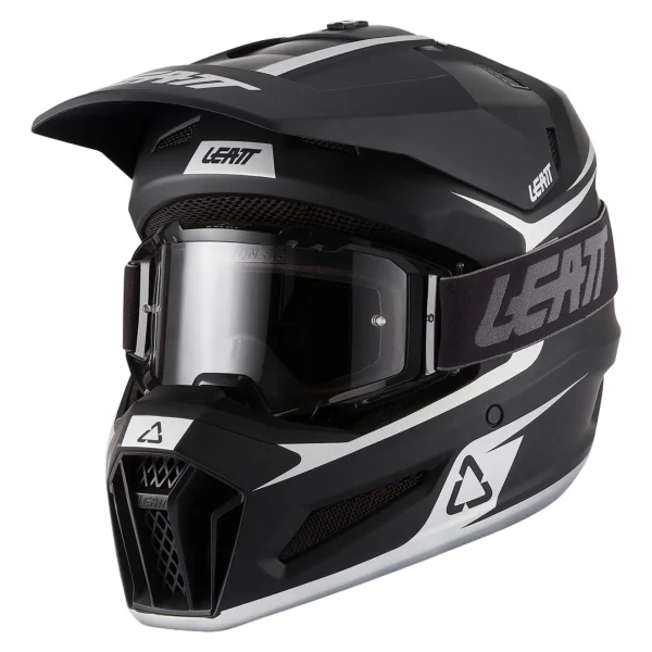Leatt Moto 3.5 V27 MX Helmet Matt Black with Goggles