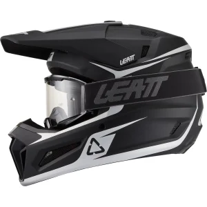 Leatt Moto 3.5 V27 MX Helmet Matt Black with Goggles, Motoee.com