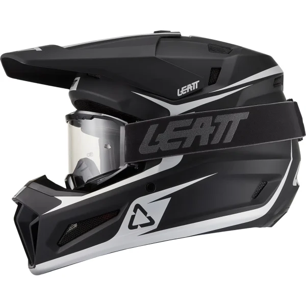 Leatt Moto 3.5 V27 MX Helmet Matt Black with Goggles