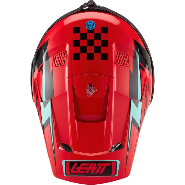 Leatt Moto 3.5 V27 MX Helmet Red/Black with Goggles