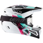 Leatt Moto 3.5 V27 MX Helmet White/Black/Pink with Goggles