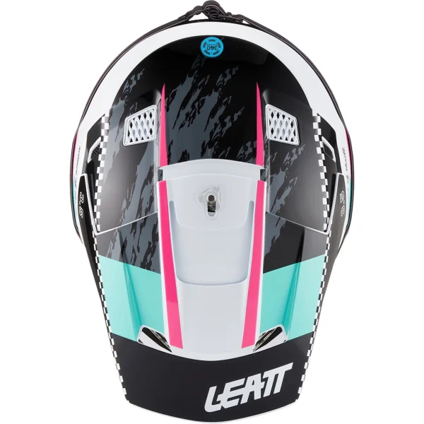Leatt Moto 3.5 V27 MX Helmet White/Black/Pink with Goggles