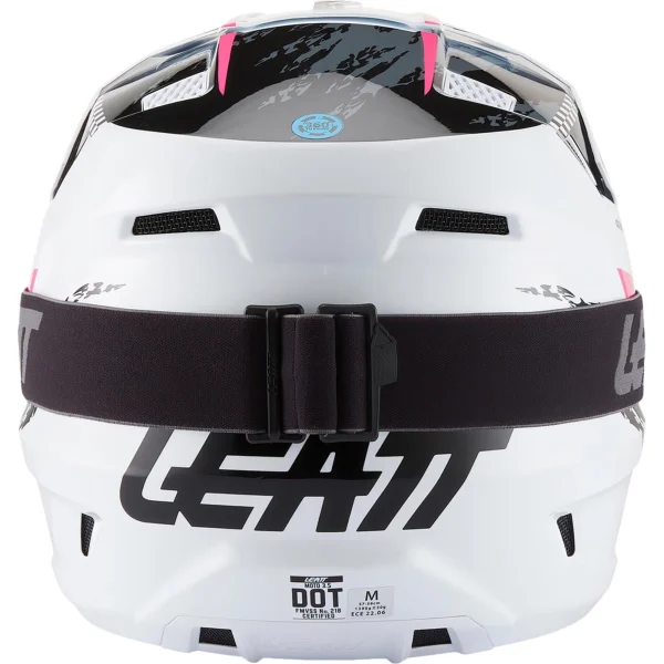 Leatt Moto 3.5 V27 MX Helmet White/Black/Pink with Goggles