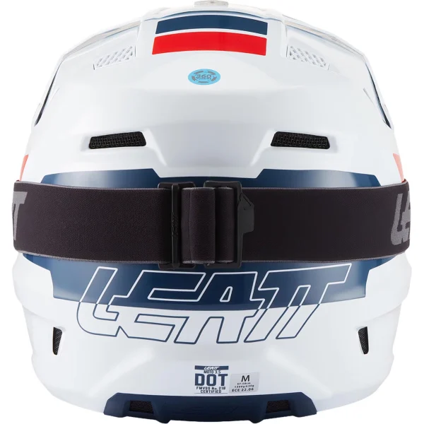 Leatt Moto 3.5 V27 MX Helmet White/Red/Blue with Goggles