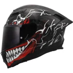 LS2 FF807 Dragon Forged Carbon Incubus Helmet Black/White/Red