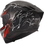 LS2 FF807 Dragon Forged Carbon Incubus Helmet Black/White/Red