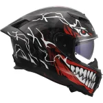 LS2 FF807 Dragon Forged Carbon Incubus Helmet Black/White/Red