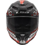 LS2 FF807 Dragon Forged Carbon Incubus Helmet Black/White/Red