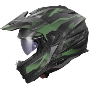 LS2 FF909 Ranger Forged Carbon Strike Helmet Black/Grey/Green