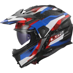 LS2 FF909 Ranger Forged Carbon Strike Helmet White/Blue/Red