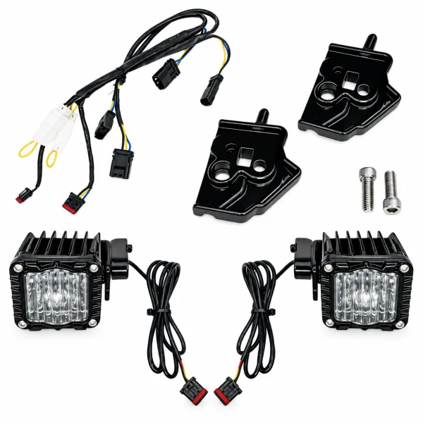 Custom Dynamics Shark Demon LED Front Turn Signal White/Amber Harley-Davidson Street Glide 23-26