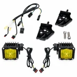 Custom Dynamics Shark Demon LED Front Turn Signal Yellow Harley-Davidson Street Glide 23-26