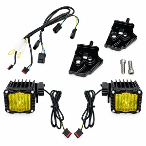 Custom Dynamics Shark Demon LED Front Turn Signal Yellow Harley-Davidson Street Glide 23-26