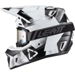 Leatt Moto 7.5 V27 MX Helmet Black/White with Goggles