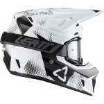 Leatt Moto 7.5 V27 MX Helmet Black/White with Goggles