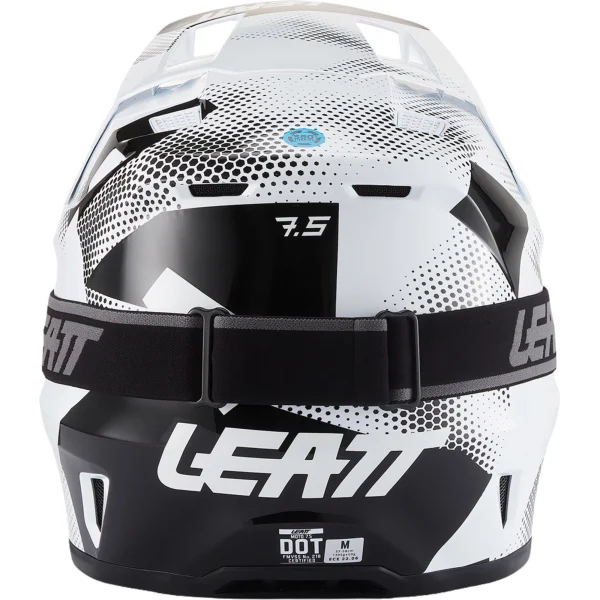 Leatt Moto 7.5 V27 MX Helmet Black/White with Goggles