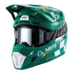 Leatt Moto 7.5 V27 MX Helmet Green with Goggles