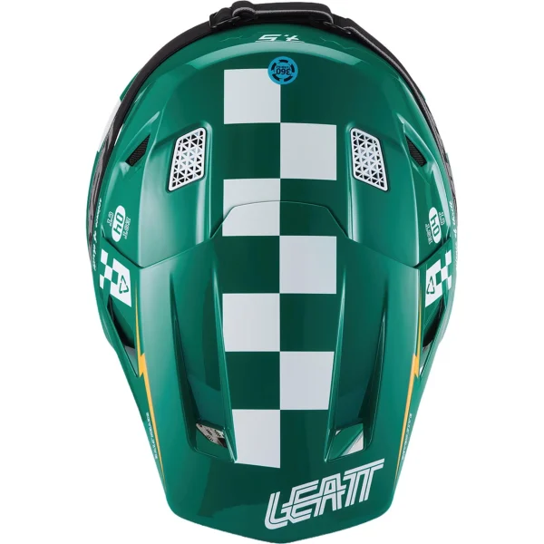 Leatt Moto 7.5 V27 MX Helmet Green with Goggles