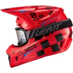 Leatt Moto 7.5 V27 MX Helmet Red with Goggles