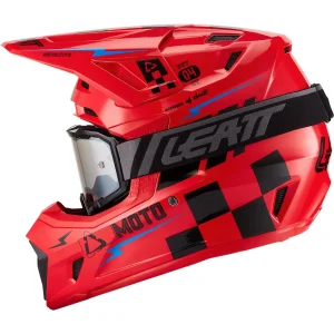 Leatt Moto 7.5 V27 MX Helmet Red with Goggles