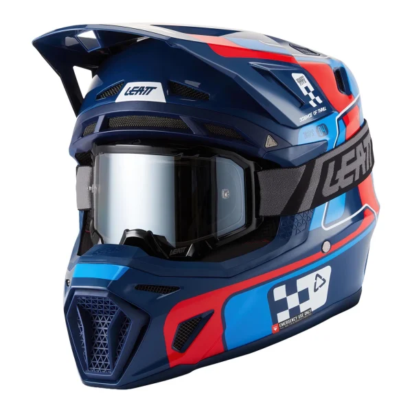 Leatt Moto 8.5 V27 MX Helmet Blue/Red with Goggles