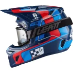 Leatt Moto 8.5 V27 MX Helmet Blue/Red with Goggles