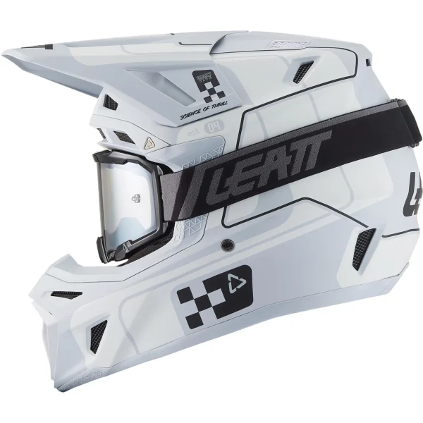Leatt Moto 8.5 V27 MX Helmet Matt Grey with Goggles