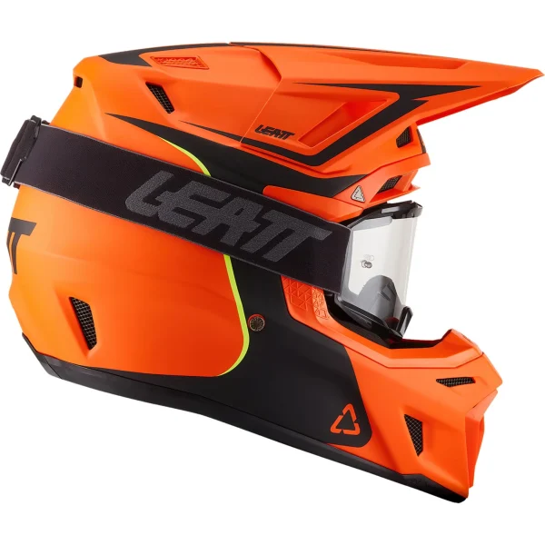 Leatt Moto 8.5 V27 MX Helmet Matt Orange with Goggles