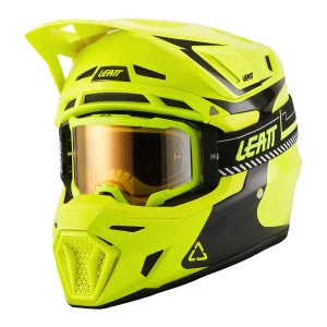 Leatt Moto 8.5 V27 MX Helmet Neon Yellow with Goggles