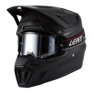 Leatt Moto 8.5 V27 MX Helmet Satin Black with Goggles
