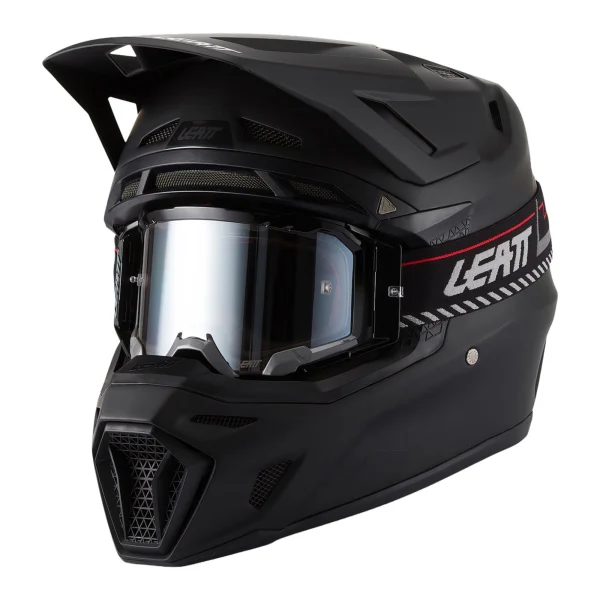 Leatt Moto 8.5 V27 MX Helmet Satin Black with Goggles