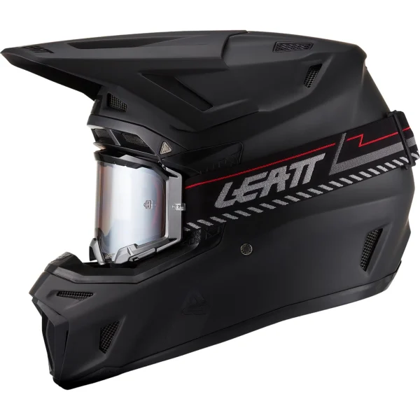Leatt Moto 8.5 V27 MX Helmet Satin Black with Goggles