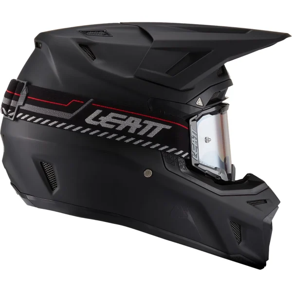 Leatt Moto 8.5 V27 MX Helmet Satin Black with Goggles